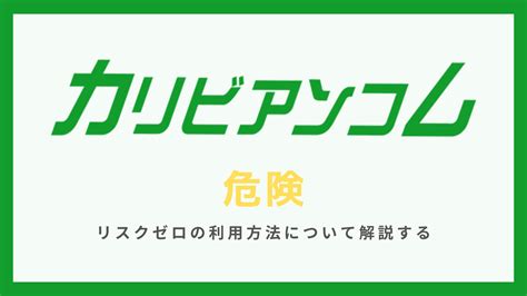 カリビアンコムは危険か？リスクゼロの利用方法について解説する